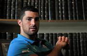 8 February 2012; Ireland's Rob Kearney after a press conference ahead of their side's RBS Six Nations Rugby Championship game against France on Saturday. Ireland Rugby Squad Press Conference, Carton House, Maynooth, Co. Kildare. Picture credit: David Maher / SPORTSFILE