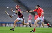 11 February 2012; Bill Staunton, St. Patrick's Ballyragget, in action against Conor Fitzgerald, Charleville. AIB GAA Hurling All-Ireland Junior Club Championship Final, Charleville, Cork v St. Patrick's Ballyragget, Co. Kilkenny, Croke Park, Dublin. Picture credit: Pat Murphy / SPORTSFILE