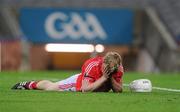 11 February 2012; Colm O'Flynn, Charleville, shows his disappointment after the game. AIB GAA Hurling All-Ireland Junior Club Championship Final, Charleville, Cork v St. Patrick's Ballyragget, Co. Kilkenny, Croke Park, Dublin. Picture credit: Pat Murphy / SPORTSFILE