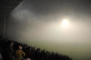 11 February 2012; A general view of the McHale Park before referee Marty Duffy abandoned the game, due to heavy fog, before the start of the second half. Allianz Football League, Division 1, Round 2, Mayo v Dublin, McHale Park, Castlebar, Co. Mayo. Picture credit: David Maher / SPORTSFILE