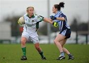 12 February 2012; Geraldine Doherty, Meath, in action against Grainne O'Malley, Dublin. Bord Gais Energy Ladies National Football League, Division 1, Round 2, Meath v Dublin, Donaghmore Ashbourne GFC, Ashbourne, Co. Meath. Picture credit: Brendan Moran / SPORTSFILE