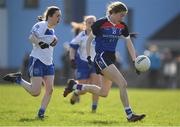 12 March 2017; Katie Murray of WIT in action against DIT  during the Lynch Cup Final match between Waterford Institute of Technology and Dublin Institute of Technology at St Patrick's Park in Westport, Co. Mayo. Photo by Brendan Moran/Sportsfile