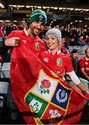24 June 2017; Barry Lynch, from Co. Cavan, and Blaithnaid Gowan from Co. Wexford prior to the First Test match between New Zealand All Blacks and the British & Irish Lions at Eden Park in Auckland, New Zealand. Photo by Stephen McCarthy/Sportsfile