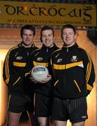 13 February 2012; At the AIB GAA Football Senior Club Championship Semi-Final press conference are Dr. Crokes players, from left, Eoin Brosnan, Luke Quinn and Kieran O’Leary. Dr. Crokes will take on Crossmaglen in the AIB GAA Football Senior Championship Semi Final on Saturday 18th February in Portlaoise, Co. Laois. Dr. Crokes GAA Club, Killarney, Co. Kerry. Picture credit: Brendan Moran / SPORTSFILE