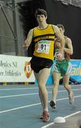 11 February 2012; Luke Hickey, Leevale A.C., Co. Cork, in action during the Senior Men's 5km Walk at the Woodie’s DIY Senior Indoor Athletics Championships 2012. Odyssey Arena, Belfast, Co. Antrim. Photo by Sportsfile