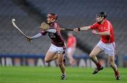 11 February 2012; Bill Staunton, St. Patrick's Ballyragget, in action against Conor Fitzgerald, Charleville. AIB GAA Hurling All-Ireland Junior Club Championship Final, Charleville, Cork v St. Patrick's Ballyragget, Co. Kilkenny, Croke Park, Dublin. Picture credit: Pat Murphy / SPORTSFILE