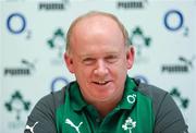 15 February 2012; Ireland head coach Declan Kidney during a press conference ahead of his side's RBS Six Nations Rugby Championship game against Italy on Saturday 25th February. Ireland Rugby Press Conference, Carton House, Maynooth, Co. Kildare. Picture credit: Stephen McCarthy / SPORTSFILE