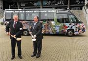 16 February 2012; The GAA National Hurling Development Plan was officially launched today by Uachtarán Chumann Lúthchleas Gael Criostóir Ó Cuana, left, and President Elect of the GAA and Chairman of the Hurling Development Committee Liam O'Neill. The main objective of the plan is to develop the skills and standard of hurling across the country. GAA National Hurling Development Plan Launch, Croke Park, Dublin. Picture credit: Stephen McCarthy / SPORTSFILE