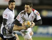 17 February 2012; Paddy Wallace, Ulster, attempts to break through the Cardiff Blues defence. Celtic League, Cardiff Blues v Ulster, Cardiff City Stadium, Cardiff, Wales. Picture credit: Steve Pope / SPORTSFILE