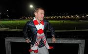 20 February 2012; Current Sunderland player and former Derry City player James McClean in attendance at the game after being called into the Republic of Ireland squad for the forthcoming friendly international against the Czech Republic. Setanta Sports Cup, First Round, Second Leg, Derry City v Lisburn Distillery, Brandywell, Derry. Picture credit: Oliver McVeigh / SPORTSFILE