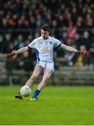 5 April 2017; Liam Brady of Cavan takes a free during the EirGrid Ulster GAA Football U21 Championship Semi-Final match between Cavan and Donegal at Brewster Park in Enniskillen, Co Fermanagh. Photo by Piaras Ó Mídheach/Sportsfile