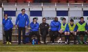 12 May 2017; Athlone Town coach Ricardo Cravo, left, and manager Roddy Collins, second from left, during the SSE Airtricity League First Division match between Shelbourne and Athlone Town at Tolka Park, in Dublin. Photo by Piaras Ó Mídheach/Sportsfile