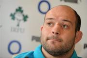 23 February 2012; Ireland's Rory Best speaking during a press conference ahead of his side's RBS Six Nations Rugby Championship game against Italy on Saturday. Ireland Rugby Squad Press Conference, Carton House, Maynooth, Co. Kildare. Picture credit: Pat Murphy / SPORTSFILE