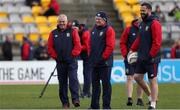 30 June 2017; British and Irish Lions head coach Warren Gatland, left, kicking coach Neil Jenkins and defence coach Andy Farrell, right, during their captain's run at Jerry Collins Stadium in Porirua, New Zealand. Photo by Sportsfile