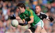 1 July 2017; Donal Lenihan of Meath in action against Ross Donovan of Sligo during the GAA Football All-Ireland Senior Championship Round 2A match between Meath and Sligo at Páirc Tailteann in Navan, Co Meath. Photo by Piaras Ó Mídheach/Sportsfile