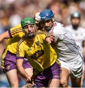 2 July 2017; Shaun Murphy of Wexford in action against  Conor Cooney of Galway during the Leinster GAA Hurling Senior Championship Final match between Galway and Wexford at Croke Park in Dublin. Photo by David Maher/Sportsfile