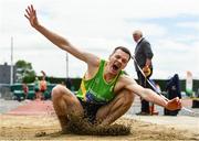 2 July 2017; Breandán Dennehy of Rising Sun A.C., Co Cork, competing in the Mens Long Jump at the Irish Life Health National Master Track & Field Championship 2017 at Tullamore Harriers Stadium in Tullamore, Co Offaly. Photo by Sam Barnes/Sportsfile