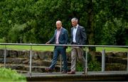 4 July 2017; Former Tyrone footballer Peter Canavan, left, and former Down footballer Greg Blaney after a press conference at Fintona Golf Club in Omagh, Co. Tyrone. Photo by Brendan Moran/Sportsfile