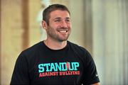 2 March 2012; Former England rugby international Ben Cohen, MBE, who was in attendence to launch Stand Up! Awareness Week, 5-11th March 2012, a nationwide anti-homophobic bullying campaign organised by BeLonG To Youth Services to raise awareness of homophobic bullying that affect LGBT young people in Ireland. City Hall, Parliament Street, Dublin. Picture credit: Barry Cregg / SPORTSFILE