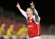 2 March 2012; Dean Kelly, St Patrick's Athletic, celebrates after scoring his side's first goal. Airtricity League Premier Division, St Patrick's Athletic v Bray Wanderers, Richmond Park, Dublin. Picture credit: David Maher / SPORTSFILE