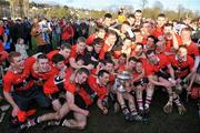 3 March 2012; UCC players celebrate after victory over CIT. Irish Daily Mail Fitzgibbon Cup Final, University College Cork v Cork Institute of Technology, Mardyke Arena, Cork. Picture credit: Diarmuid Greene / SPORTSFILE