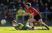 4 March 2012; Killian Young, Kerry, in action against Mark Poland, Down. Allianz Football League, Division 1, Round 3, Down v Kerry, Pairc Esler, Newry, Co. Down. Picture credit: Stephen McCarthy / SPORTSFILE