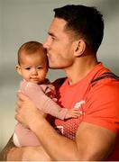 7 July 2017; Sonny Bill Williams with his daughter Aisha during the New Zealand All Blacks captain's run at Eden Park in Auckland, New Zealand. Photo by Stephen McCarthy/Sportsfile