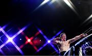 7 July 2017; Paul Redmond celebrates after defeating Rob Sinclair in their lightweight bout at BAMMA 30 at the 3 Arena in Dublin. Photo by Ramsey Cardy/Sportsfile