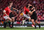 8 July 2017; Codie Taylor of New Zealand is tackled by Conor Murray of the British & Irish Lions during the Third Test match between New Zealand All Blacks and the British & Irish Lions at Eden Park in Auckland, New Zealand. Photo by Stephen McCarthy/Sportsfile