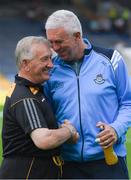 8 July 2017; Dublin manager Ger Cunningham, right, and Kilkenny kit manager Dennis 'Rackard' Cody before the GAA Hurling All-Ireland Senior Championship Round 2 match between Dublin and Tipperary at Semple Stadium in Thurles, Co Tipperary. Photo by Ray McManus/Sportsfile