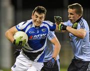 7 March 2012; Ciaran Booth, Laois, in action against Philip Ryan, Dublin. Cadbury Leinster GAA Football Under 21 Championship, Round 2, Dublin v Laois, Parnell Park, Dublin. Picture credit: Brian Lawless / SPORTSFILE