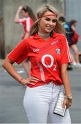 9 July 2017; Cork supporter Sarah Drohan at the Munster GAA Hurling Senior Championship Final match between Clare and Cork at Semple Stadium in Thurles, Co Tipperary. Photo by Piaras Ó Mídheach/Sportsfile