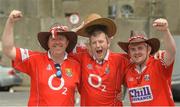 9 July 2017; Cork supporters, from left, Keith Ballard, Padhraic Steight and Seán Biscuit Kelly before the Munster GAA Hurling Senior Championship Final match between Clare and Cork at Semple Stadium in Thurles, Co Tipperary. Photo by Piaras Ó Mídheach/Sportsfile