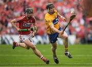 9 July 2017; Tony Kelly of Clare in action against Darragh Fitzgibbon of Cork during the Munster GAA Hurling Senior Championship Final match between Clare and Cork at Semple Stadium in Thurles, Co Tipperary. Photo by Brendan Moran/Sportsfile