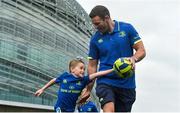 12 July 2017; Leinster player Fergus McFadden with Tommy Aspel, age 7, member of Lansdowne RFC, during the Bank of Ireland Leinster Rugby Summer Camp at Lansdowne RFC in Lansdowne Road, Dublin. Photo by Piaras Ó Mídheach/Sportsfile