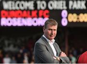 12 July 2017; Dundalk manager Stephen Kenny before the start of the UEFA Champions League Second Qualifying Round first leg match between Dundalk and Rosenborg at Oriel Park in Dundalk, Co Louth. Photo by David Maher/Sportsfile