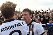 12 July 2017; David McMillan, right, of Dundalk celebrates after scoring his side's first goal with team-mate John Mountney during the UEFA Champions League Second Qualifying Round first leg match between Dundalk and Rosenborg at Oriel Park in Dundalk, Co Louth. Photo by David Maher/Sportsfile