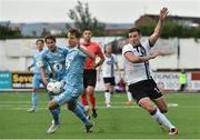 12 July 2017; Michael McEleney of Dundalk in action against Eggen Begar Hedenstad of Rosenborg during the UEFA Champions League Second Qualifying Round first leg match between Dundalk and Rosenborg at Oriel Park in Louth. Photo by David Maher/Sportsfile