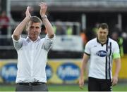 12 July 2017; Dundalk manager Stephen Kenny at the end of the UEFA Champions League Second Qualifying Round first leg match between Dundalk and Rosenborg at Oriel Park in Dundalk, Co Louth. Photo by David Maher/Sportsfile