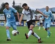 12 July 2017; Patrick McEleney of Dundalk in action against Pal Andre Helland of Rosenborg during the UEFA Champions League Second Qualifying Round first leg match between Dundalk and Rosenborg at Oriel Park in Dundalk, Co Louth. Photo by David Maher/Sportsfile