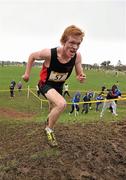 10 March 2012; Sean Tobin, High School, Clonmel, Co. Tipperary, on his way to finishing in 2nd place in the Senior Boys 6000m race at the Aviva All-Ireland Schools' Cross Country 2012. St Mary’s College, Galway. Picture credit: Diarmuid Greene / SPORTSFILE