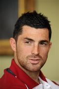 13 March 2012; Ireland's Rob Kearney speaking to the media during a press conference ahead of their RBS Six Nations Championship match against England on Saturday. Ireland Rugby Squad Press Conference, Carton House, Maynooth, Co. Kildare. Picture credit: Pat Murphy / SPORTSFILE