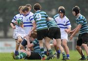 14 March 2012; Gary Fearon, St. Andrew’s College, in action against Guy Martin, St. Gerard’s School. Fr. Godfrey Cup Final, St. Gerard’s School v St. Andrew’s College, Templeville Road, Dublin. Picture credit: Brian Lawless / SPORTSFILE