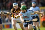 18 March 2012; John McCaffrey, Dublin, in action against T.J. Reid, Kilkenny. Allianz Hurling League, Division 1A, Round 3, Kilkenny v Dublin, Nowlan Park, Kilkenny. Picture credit: Ray McManus / SPORTSFILE