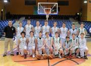 21 March 2012; The St. Malachys, Belfast, team. U16A Boys - All-Ireland Schools League Finals 2012, St. Malachys, Belfast v Douglas Community School, Cork, National Basketball Arena, Tallaght, Dublin. Picture credit: Brian Lawless / SPORTSFILE