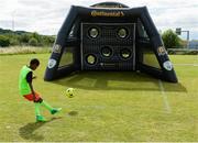 22 July 2017; Alvin Kasango, age 10, from Passage, Co. Cork, takes part in the Continental Tyres Activities ahead of the Continental Tyres Women’s National League match between Cork City WFC and Galway WFC at Bishopstown Stadium in Co. Cork. Photo by Seb Daly/Sportsfile