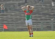 25 March 2012; Danny Geraghty, Mayo, shows his disappointment after the game. Allianz Football League Division 1, Round 6, Mayo v Cork, McHale Park, Castlebar, Co. Mayo. Picture credit: Pat Murphy / SPORTSFILE