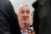 30 March 2012; Dublin manager Pat Gilroy during a press conference ahead of their Allianz Football League, Division 1, Round 2, refixtured game against Mayo on Saturday. Dublin Football Squad Press Conference, St Clare's, DCU, Ballymun, Dublin. Picture credit: David Maher / SPORTSFILE