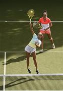 28 July 2017; Giorgia Marchetti of Italy, left, and Rosalie van der Hoek of the Netherlands during the ladies doubles final between Giorgia Marchetti of Italy & Rosalie van der Hoek of the Netherlands and Emily Appleton of Great Britain & Quinn Gleason of USA during the AIG Irish Open Tennis Championships at Fitzwilliam Lawn Tennis Club in Dublin. Photo by Stephen McCarthy/Sportsfile