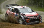 28 July 2017; Khalid Al of Qassimi of United Arab Emirates and Chris Patterson of Great Britain compete in their Citro‘n Total Abu Dhabi WRT Citro‘n C3 WRC during Special Stage 7 of the Neste Rally Finland in Jukojarvi, Finland. Photo by Philip Fitzpatrick/Sportsfile